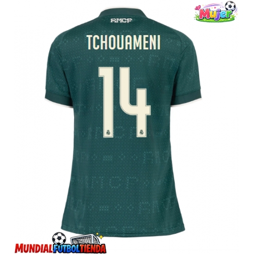 Camiseta Real Madrid Aurelien Tchouameni #14 Segunda Equipación Replica 2026-27 para mujer mangas cortas